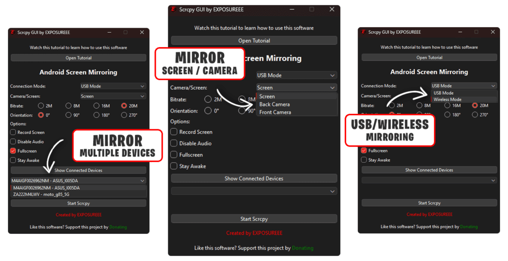 Free Android to PC screen mirroring software