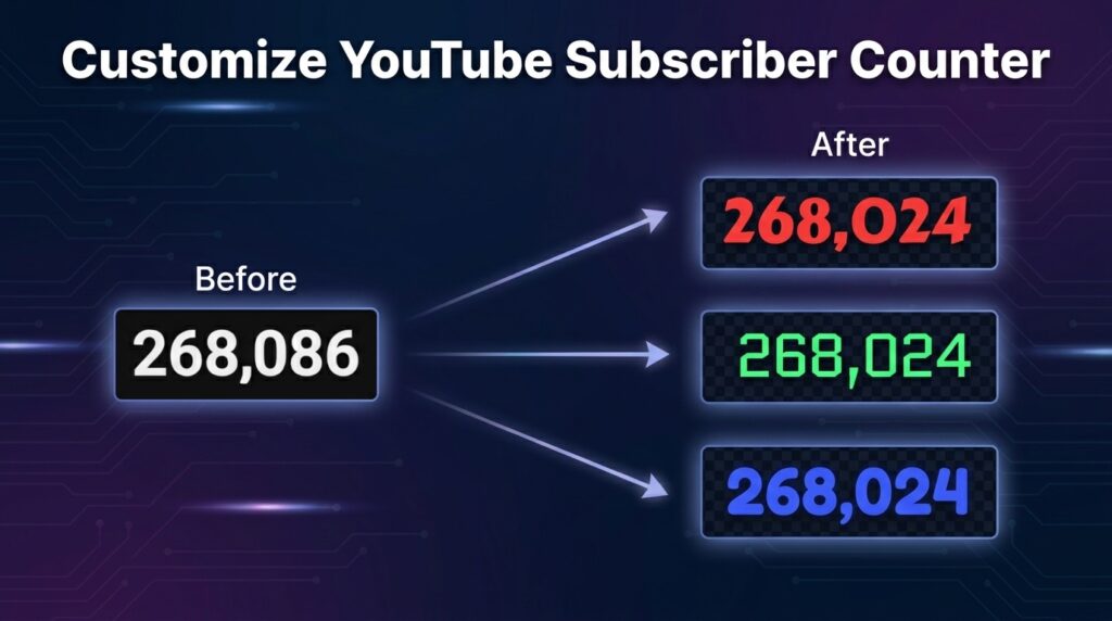 Customize YouTube Subscriber Counter